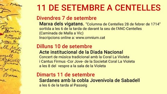 Actes del 11 de setembre a Centelles