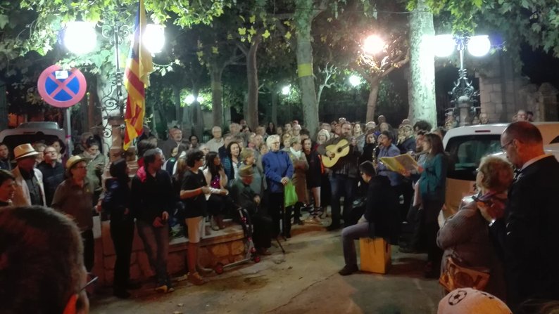 Acte en favor de la lliberació dels Jordis, que fa un any són a la presó