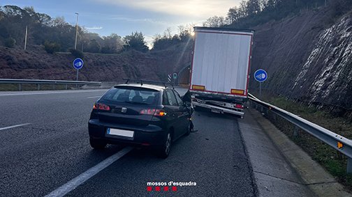 Accident de trànsit a la carretera C-25, al punt quilomètric 193, dins el terme municipal de Sant Sadurní d’Osormort (Osona).